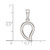 Image of Sterling Silver Polished Open Center Leaf Pendant