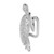Image of Sterling Silver Polished Sea Turtle Slide Pendant
