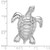 Image of Sterling Silver Polished Sea Turtle Slide Pendant