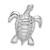 Image of Sterling Silver Polished Sea Turtle Slide Pendant