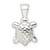 Image of Sterling Silver Polished & Textured Turtle Pendant
