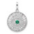 Image of Sterling Silver Rhodium-plated CZ Evil Eye Pendant