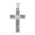 Image of Sterling Silver Antiqued Box Cross Crucifix Pendant