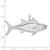 Sterling Silver Polished Skipjack Tuna Fish Pendant