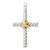 Image of Sterling Silver and Gold-tone Polished Cross Pendant