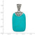 Sterling Silver Antiqued Simulated Turquoise Pendant