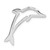 Sterling Silver Polished Dolphin Chain Slide Pendant