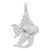 Image of Sterling Silver Polished Enameled Angel Fish Pendant