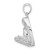 Sterling Silver Polished Moveable Shark Head Pendant