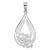 Image of Sterling Silver Rhodium-plated Fancy CZ Drop Pendant