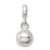 Sterling Silver Small Polished Bead Enhancer Pendant