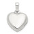 Sterling Silver E-coated CZ 13mm Heart Locket Pendant