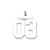 Image of Sterling Silver Large Polished Number 3 W/Top Pendant