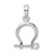 Image of Sterling Silver Polished 3D Small Shackle Link Pendant