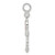 Image of Sterling Silver Key with Pink CZ Heart Enhancer Pendant