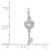 Image of Sterling Silver Key with Pink CZ Heart Enhancer Pendant