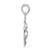 Image of Sterling Silver Polished Dolphins Swimming Oval Pendant