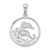 Image of Sterling Silver Polished Dolphins Swimming Oval Pendant