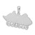 Image of Sterling Silver Polished St. Thomas Cruise Ship Pendant