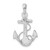 Image of Sterling Silver Polished/Textured Anchor w/Rope Pendant