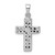 Sterling Silver Rhodium-plated & Antiqued Cross Pendant