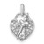 Image of Sterling Silver Rhodium-plated CZ Key and Heart Pendant