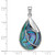 Image of Sterling Silver Rhodium-plated Polished Abalone Pendant