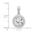 Image of Sterling Silver Rhodium-plated Polished CZ Halo Pendant