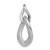 Image of Sterling Silver Rhodium-plated Polished with CZ Pendant