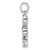 Image of Sterling Silver Rhodium-plated Swirl 3-stone CZ Pendant