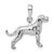 Image of Sterling Silver Textured 3D English Pointer Dog Pendant