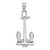 Image of Sterling Silver Polished 3D Moveable Navy Anchor Pendant