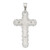 Sterling Silver Polished Filigree Cross Crucifix Pendant