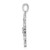 Image of Sterling Silver Rhodium-plated Diamond SnowFlake Pendant