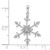 Image of Sterling Silver Rhodium-plated Diamond SnowFlake Pendant
