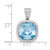 Image of Sterling Silver Rhodium-plated CZ & Blue Crystal Pendant