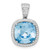 Image of Sterling Silver Rhodium-plated CZ & Blue Crystal Pendant