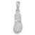 Image of Sterling Silver Textured 3D Flip-flop w/14 Straps Pendant