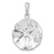 Sterling Silver Textured Sand Dollar w/14k Accent Pendant
