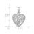 Image of Sterling Silver Polished #1 Sister w/Flower Heart Pendant