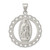 Image of Sterling Silver Polished Religious Ruffled Circle Pendant