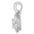 Image of Sterling Silver Polished Rhodium-plated CZ Flower Pendant