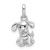Sterling Silver Rhodium-plated Enameled Dog Charm Pendant
