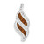 Image of Sterling Silver Stellux Crystal Fancy Swirl Slide Pendant