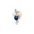 Image of Sterling Silver CZ Simulated Pearl Butterfly Slide Pendant
