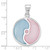 Image of Sterling Silver Pink & Blue Mother of Pearl Circle Pendant