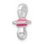 Image of Sterling Silver Polished 3D Pink Enameled Pacifier Pendant