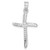 Image of Sterling Silver Rhodium-plated Small CZ Wavy Cross Pendant