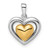 Image of Sterling Silver Rhodium-plated & Gold-plated Heart Pendant