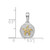 Image of Sterling Silver Polished Sand Dollar w/14k Starfish Pendant